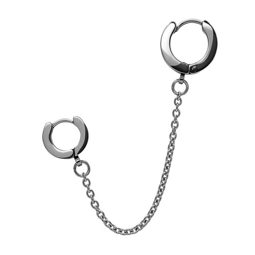 Ohrklemme creolen mit kette - ohrklemme,