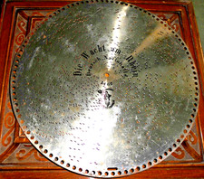 Die Wacht am Rhein Polyphon Platte 39,5cm Uhr Germany antique music disc 15 1/2"