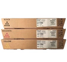 Neu OVP Original Ricoh Toner MP C406 3er Set Yellow, Black, Magenta 17000 Seiten