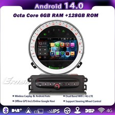6+128GB 8-Kern Android 14 CarPlay Autoradio GPS DAB+IPS Navi BMW Mini Cooper R56
