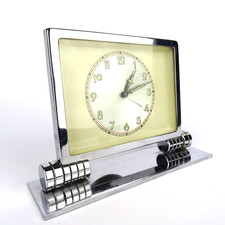 ART DECO Tisch-Uhr, Wecker, Alarm Table-Clock, Vintage, Frankreich 1920-30-40er
