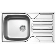 LEGATO Spülbecken Edelstahl Struktur mit Siphon 