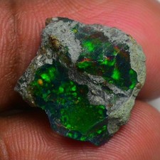 Glatter grüner Opal grob 10,00 kt natürlicher äthiopischer Welo Opal roh, Sch...