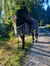 Fransen ausreitdecke massiv - fransen,