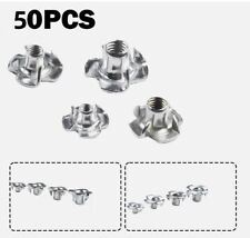 Vierzackige T-Mutter Kohlenstoffstahl Verzinkte Möbelmutter für Holzeinsatz