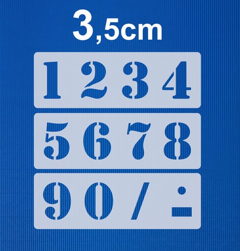 Schablone zahlen 3 - nr.5, 3,5cm
