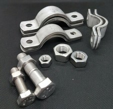 Rohrschelle 1/2"-10" Edelstahl 1.4301 Zoll Rohrklemme Doppelrohrschelle DIN 3567