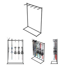 QLS Ski Ständer Freistehend für 10 Paar Skier Organizer für Garage Skiverleih