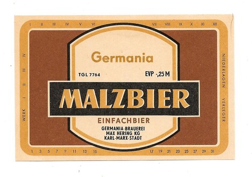 Bieretikett germania brauerei - bieretikett, germania-brauerei