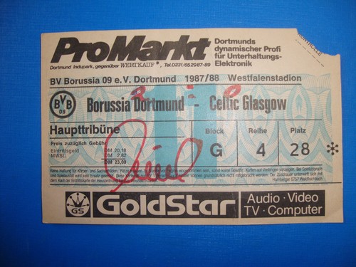 Ticket bvb dortmund - 87/88,