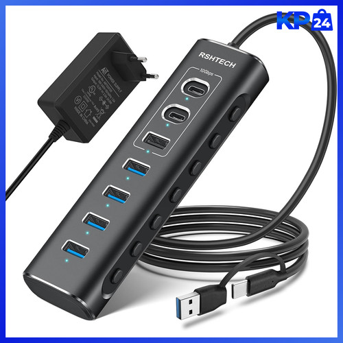 Usb hub aktiv port - aktiv, 7-port
