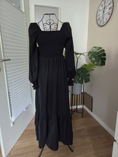 Schwarzes langes Kleid S