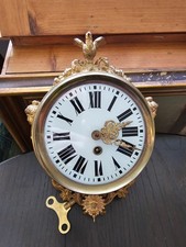 Wunderschöne alte Wanduhr Pendeluhr mit Messing?-Applikationen