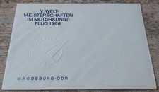 BLANCO FDC ERSTTAGSBRIEF DDR 5. WELTMEISTERSCHAFT KUNSTFLUG MAGDEBURG  1968