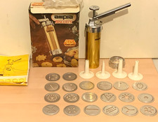 Ampia Keksmaschine OMC Marcato Plätzchenpresse 20 Formen Made in Italy *siehe & rea