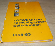 LOEWE OPTA SERVICEUNTERLAGEN für FERNSEHGERÄTE von 1958 bis 1963