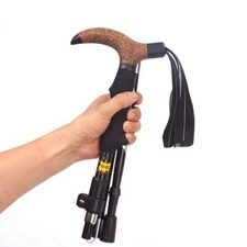 Faltbarer T-Griff Gehstock - verstellbarer Trekkingstock & Krücke aus Aluminiumlegierung