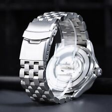 18 | 20 | 22 | 24 | 26 Edelstahl Glieder-Uhrenarmband Silber Schwarz Metall