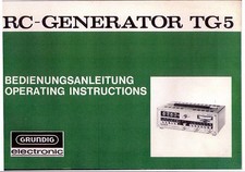 Grundig Bedienungsanleitung für RC-Generator TG 5 mit Schaltplan  Copy