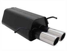 NOVUS Sportauspuff Endschalldämpfer 2x76mm SR passend für MERCEDES C-Klasse W203