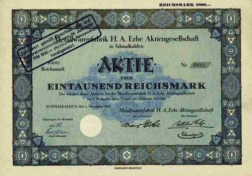 Metallwarenfabrik erbe - h.,
