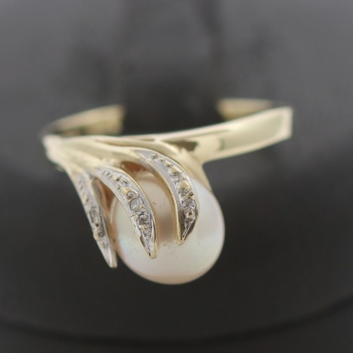 Diamant zuchtperle ring 585 - ring,