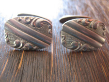 nostalgische elegante Jugendstil Manschettenknöpfe Silber reich verziert