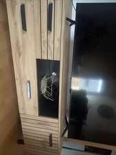 Vicco TV Lowboard 150x48,5 cm, Eiche/Schwarz, 2 Türen, Sehr guter Zustand