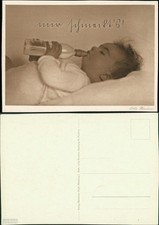 Ansichtskarte  Baby mit Milchflasche KK Lotte Herrlich Fotokunst 1928