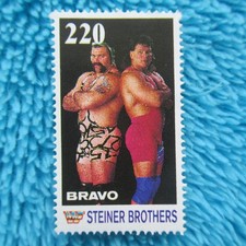 STEINER BROTHERS Briefmarke Stamp BRAVO WWF WRESTLING