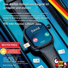 Smartwatch, 4G Android - 2,04" AMOLED, Kamera, GPS, Herzfrequenz, NF