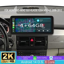 12"Für Mercedes-Benz GLK-Klasse X204 4+64G Android 14 Autoradio Navi GPS Carplay
