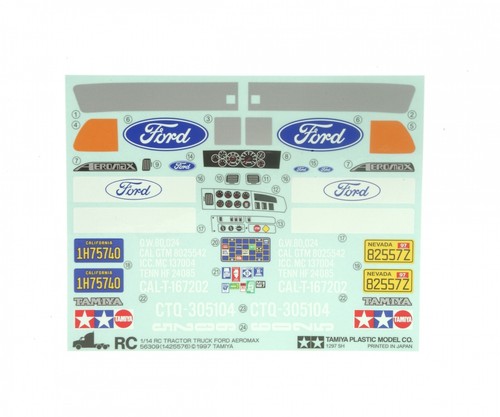 Tamiya aufkleber ford - tamiya,