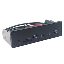 USB 3 2 Gen1 Front Panel Konverter mit USB A Audio und Multi Card Reader