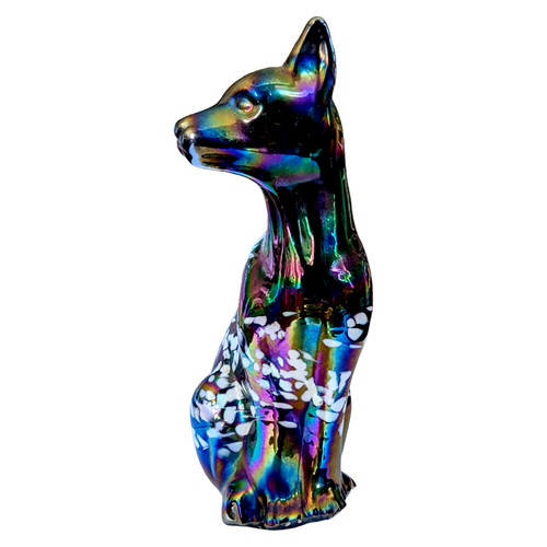 Dobermann vintage glasfigur - dobermann,