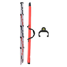 Teleskopmeßstab 5m RICHTER Set Teleskop Nivellierlatte Libelle Etui Meßlatte