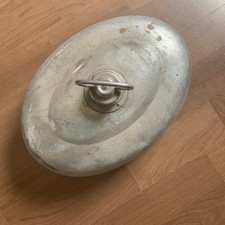 KUPFER BETTFLASCHE Antike Wärmflasche um 1900 Messing Griff + Verschluss VINTAGE