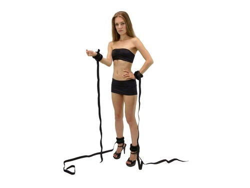 Bondage bettfessel set plüsch - bettfessel,