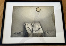 Friedrich Meckseper 1965 kugel Orologium Uhr Farbradierung Handsigniert 158/300