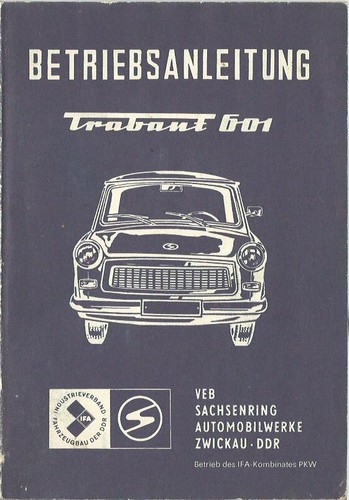 Trabant 601 betriebsanleitung - trabant,