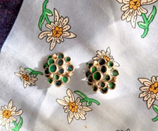 925 Silber Ohrclips - blaues