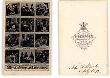 Bedford, Walisische Bands und Kostüme, Wales Vintage Album Print CDV.