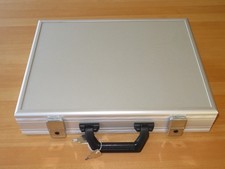 WMF Alu Besteckkoffer – leer – mit Schlüssel - 2 Etagen