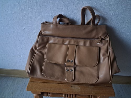 Hellbraune leder handtasche - "leder"handtasche,