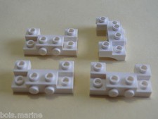 Lego 4 x weiße Platte modifiziert Set 7498 7236 7237 5765 Ref 52038