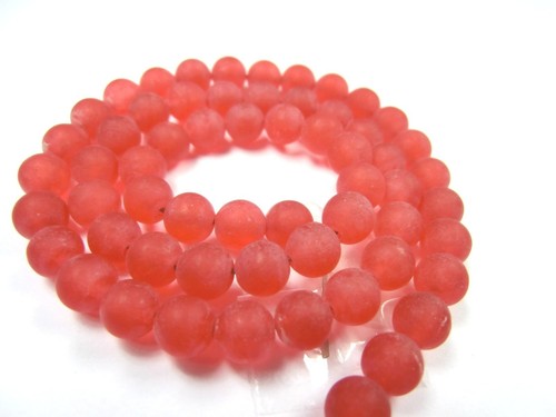 Jade rot matt 6mm perlen - matt,