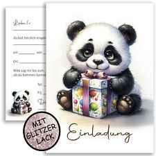 10x Panda Bär Glitzer