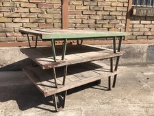 Vintage Industrie Design Palettentisch Couchtisch Palette + Eisenfüssen um 1920