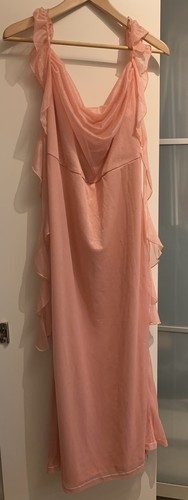 Glitzer-Rüschensaum-Maxikleid
