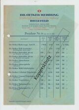 Preisliste Dr. Oetker Bielefeld 1950 Zubehörartikel für den Haushalt Waage usw.